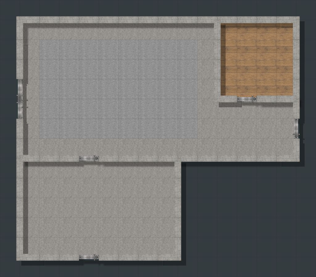 Bent Iron Workshop — 16 by 14 square map