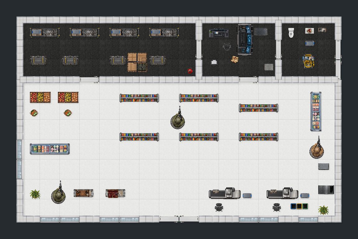Corner Market — 18 by 12 square map